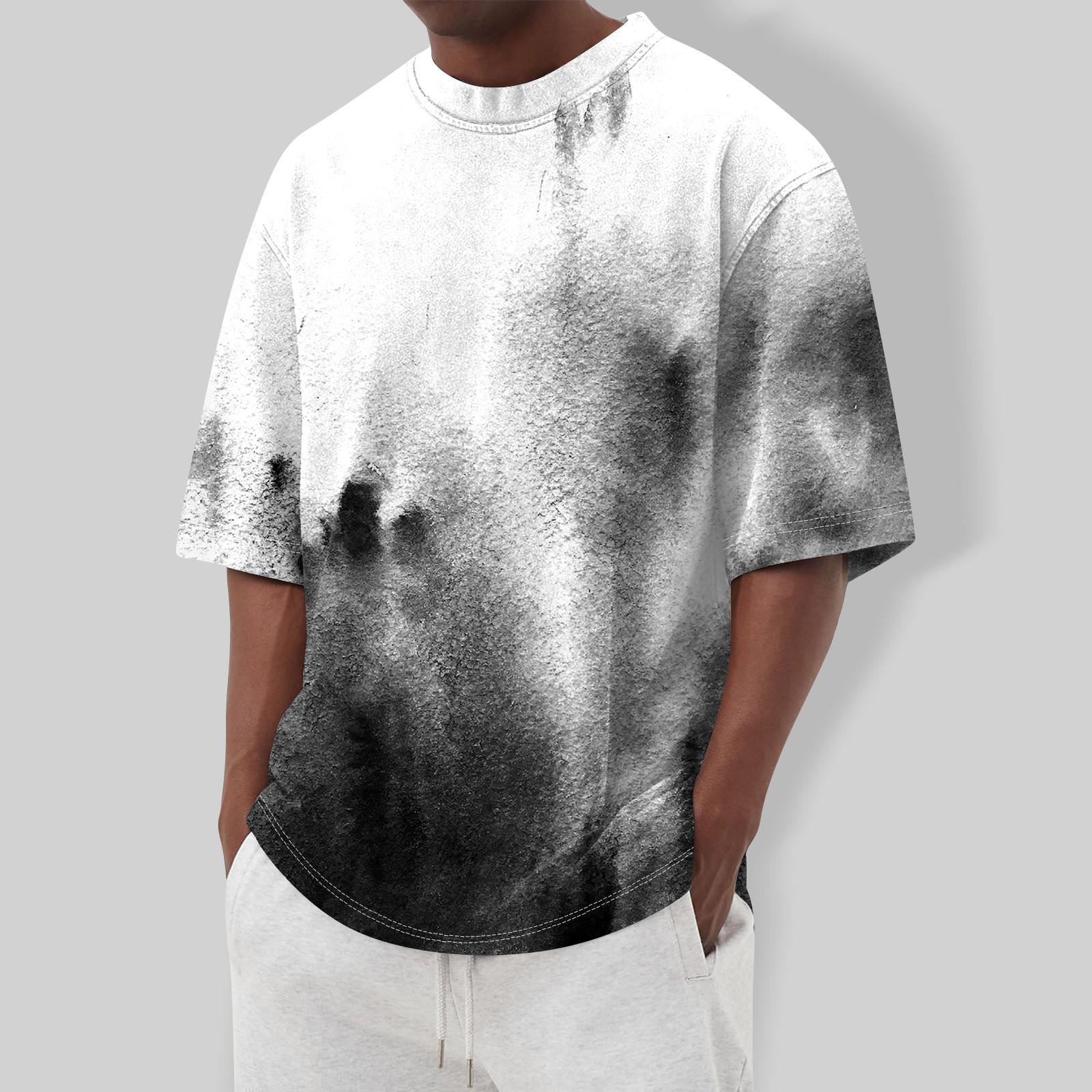 Летняя мужская популярная футболка с круглым вырезом и коротким рукавом с принтом L — фото 6