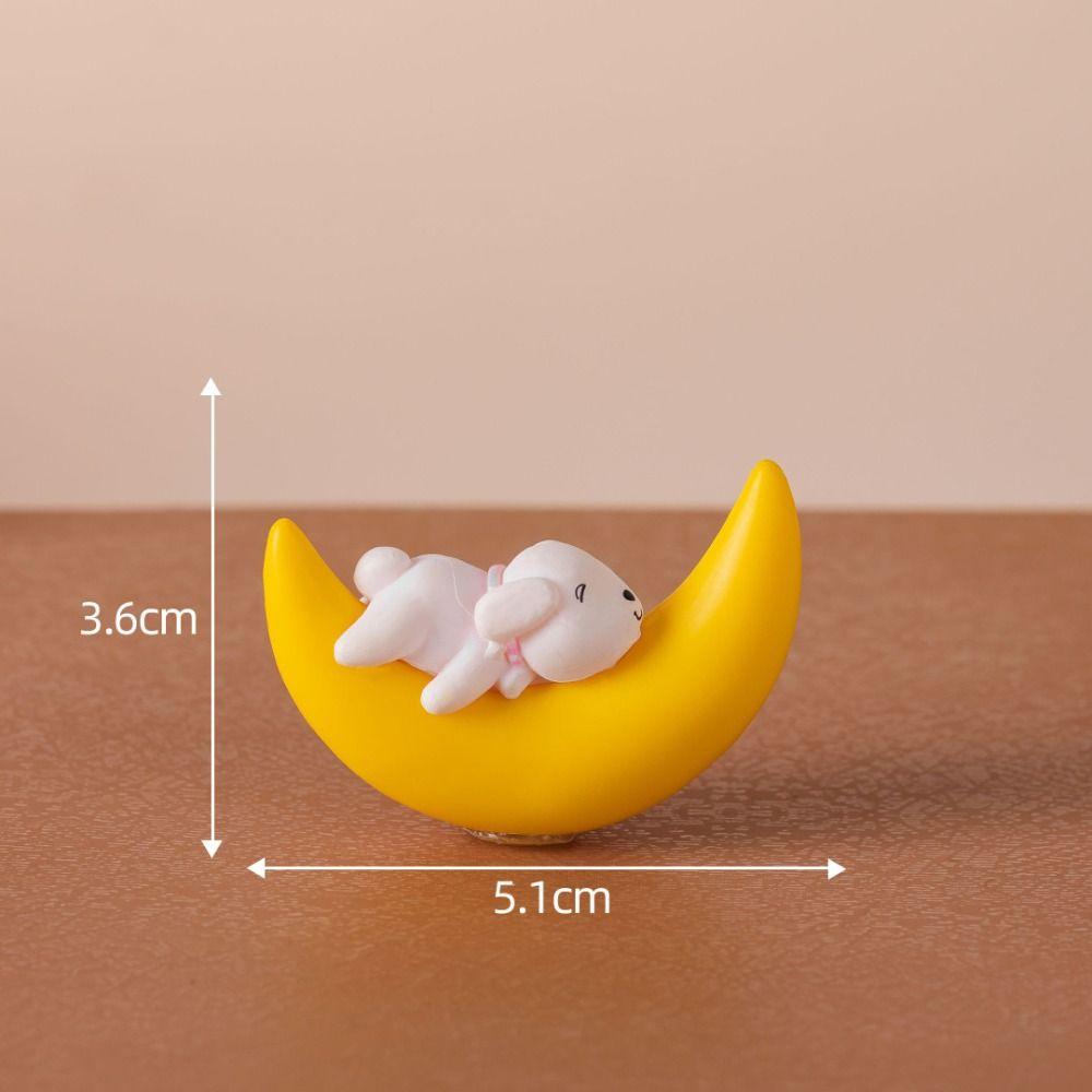 Creative Micro Landscape Cute Mid-Autumn Festival Moon Cake Rabbit Zoo Art Landscape Decorations Accessories Table Ornament