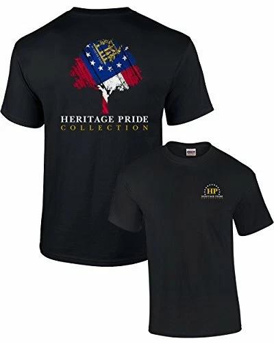 

Heritage Pride Georgia Tree Patriotic Adult Tee Shirt Black L