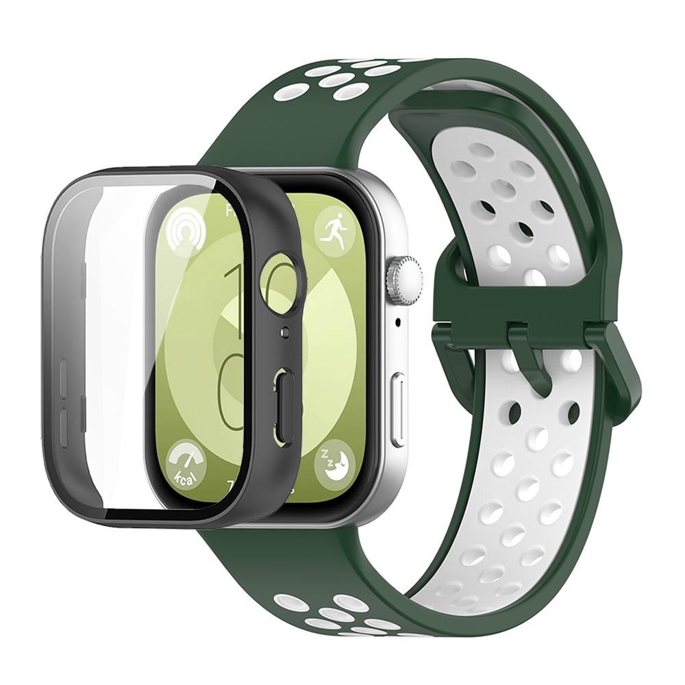 Case+Silicone band For Huawei Watch Fit 3 Strap Accessories Sprot breathable Replacement Correa Bracelet Huawei Watch fit3 cover