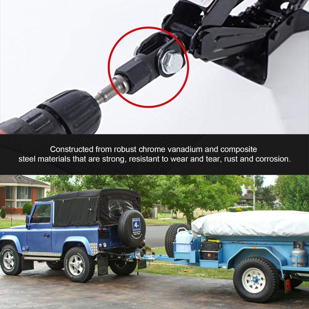 Sturdy Jack Drill Adapter Universal Jacks Lift Part Equipment Wrench Tool Automotive RV Trailer