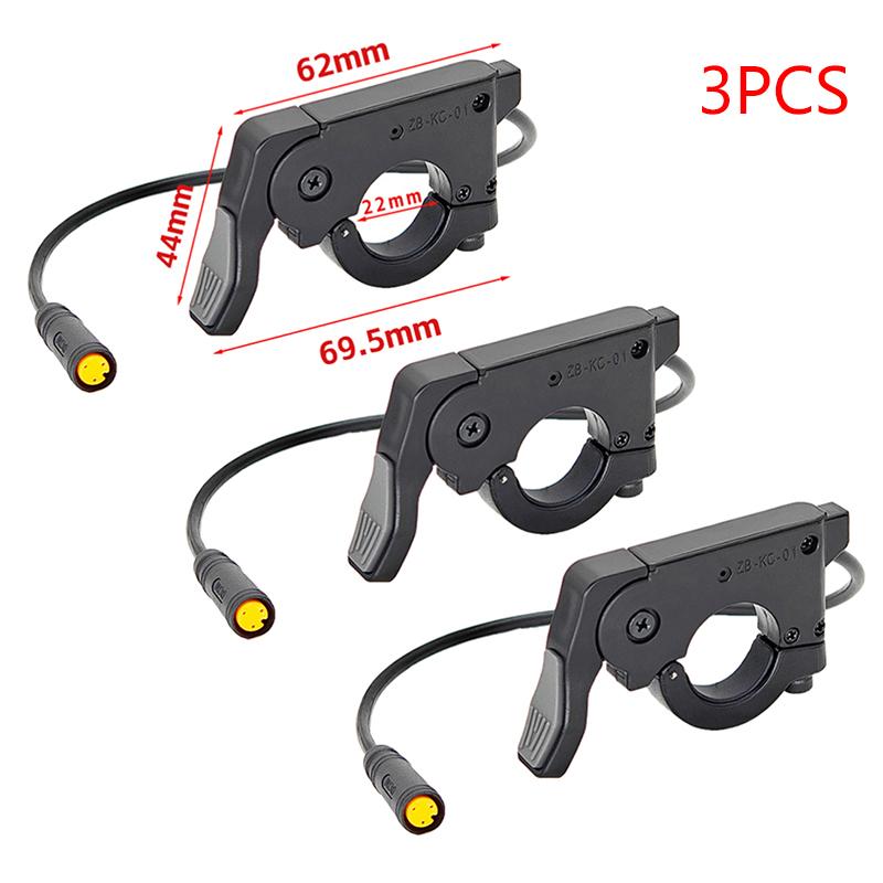Accélérateur au pouce Tt009 Universel 36V 48V 60V 72V Vélo Électrique Trottinette 3 Broches Accélérateur Gauche Droite 22Mm Pièces de Guidon