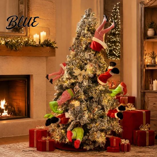 Holiday Tree Decor Festive for Decoration Electric Shaking Leg Christmas Elf Santa Claus Xmas Tree