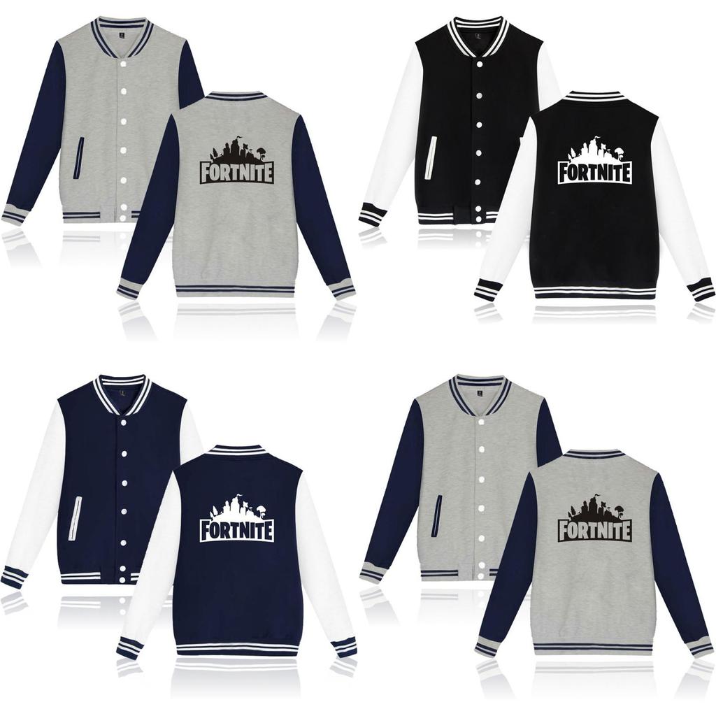 Plus Menwomen Autumn Size Buttons Sweatshirt Fortnite Fashion Jackets Baseball