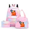 3Pcs/set Anime Printed Backpack for Girl Bookbag Back To School Backpack Child Kawaii Gift with Pencil Case Lunch Bag