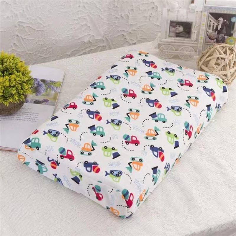Thai Children's Latex Pillow Natural Cartoon Pillow Core Baby Cotton Cover Pillow Kindergarten Neck Protection Baby Pillow