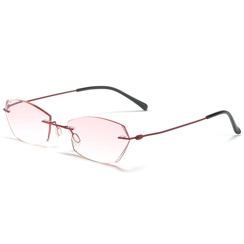 Diamond Cut Mixed Batch Anti-Blue Light Ultralight Rimless Reading Glasses for 100 Degrees Presbyopia