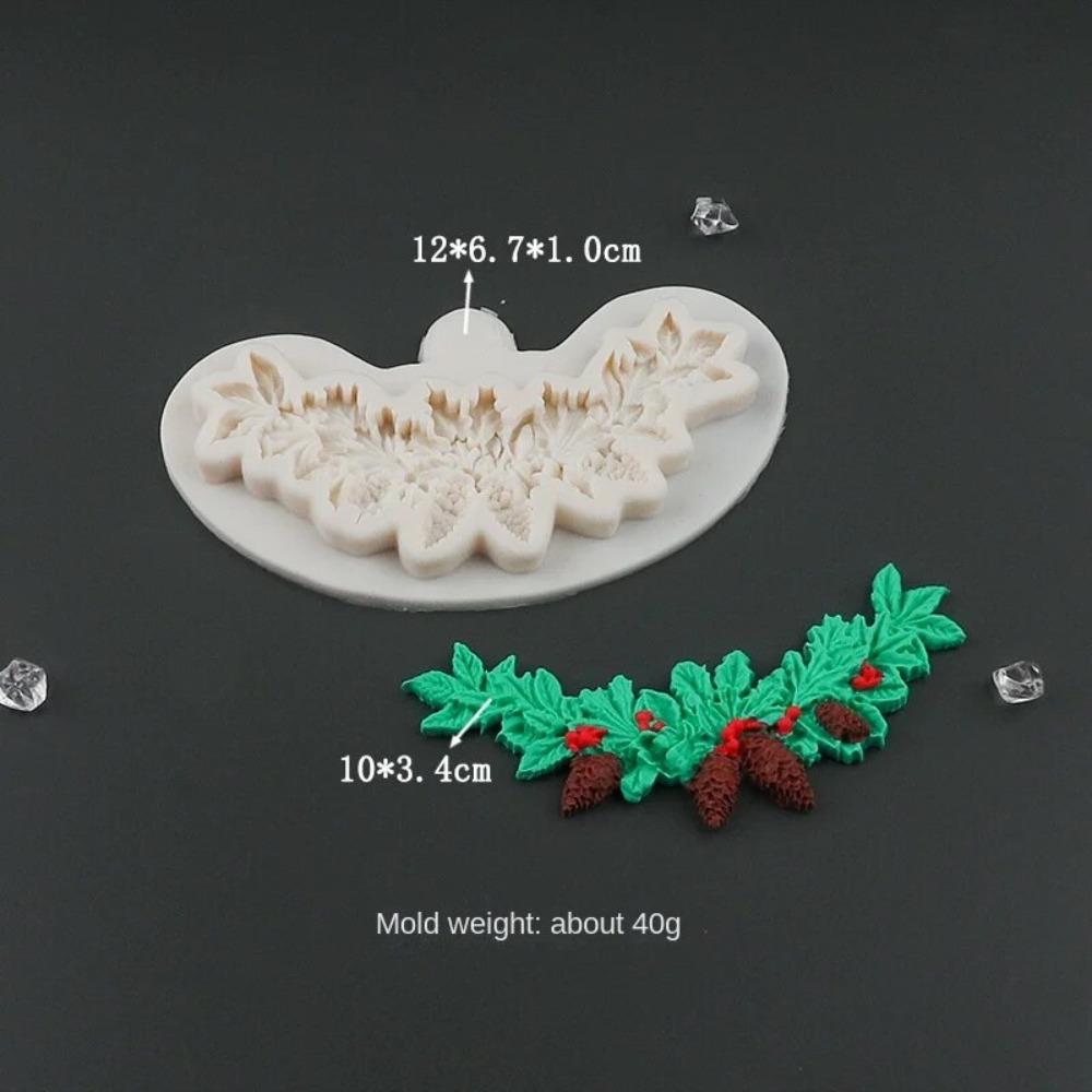 4.92*2.67 Inch Cake Decoration Molds Grey Pine Cone Print Cake Mould Fondant Molds Bakery