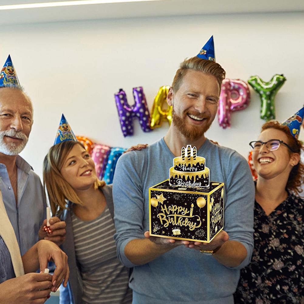 Birthday Money Box for Cash Gift Surprise Money Gift Boxes for Kids Adults with Pull Out Happy Birthday Day Card Birthday Gifts