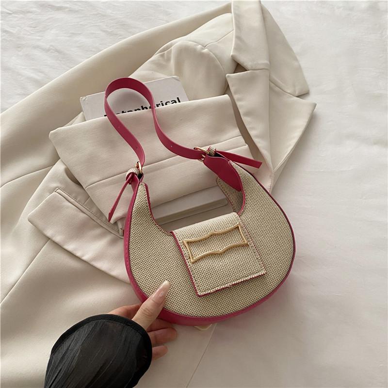 

Простая и модная сумка-полумесяц женская 2025 популярная новая летняя повседневная в иностранном стиле инс на плечо подмышку женская сумка