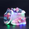 Spring/Autumn LED Light-Up Canvas Sneakers for Girls, Ages 1-6, Casual Sport Shoes