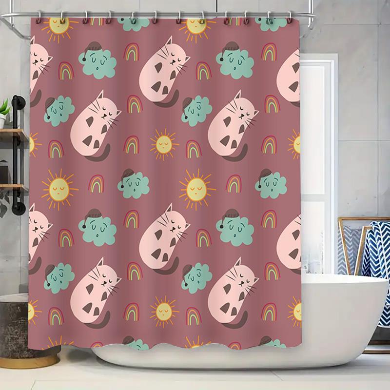 

Home Shower Curtains For Bathroom Waterproof Fabric Modern Nordic Style Bathroom Curtains Shower Curtain 180X200 W60H190(CM)-1 Pcs
