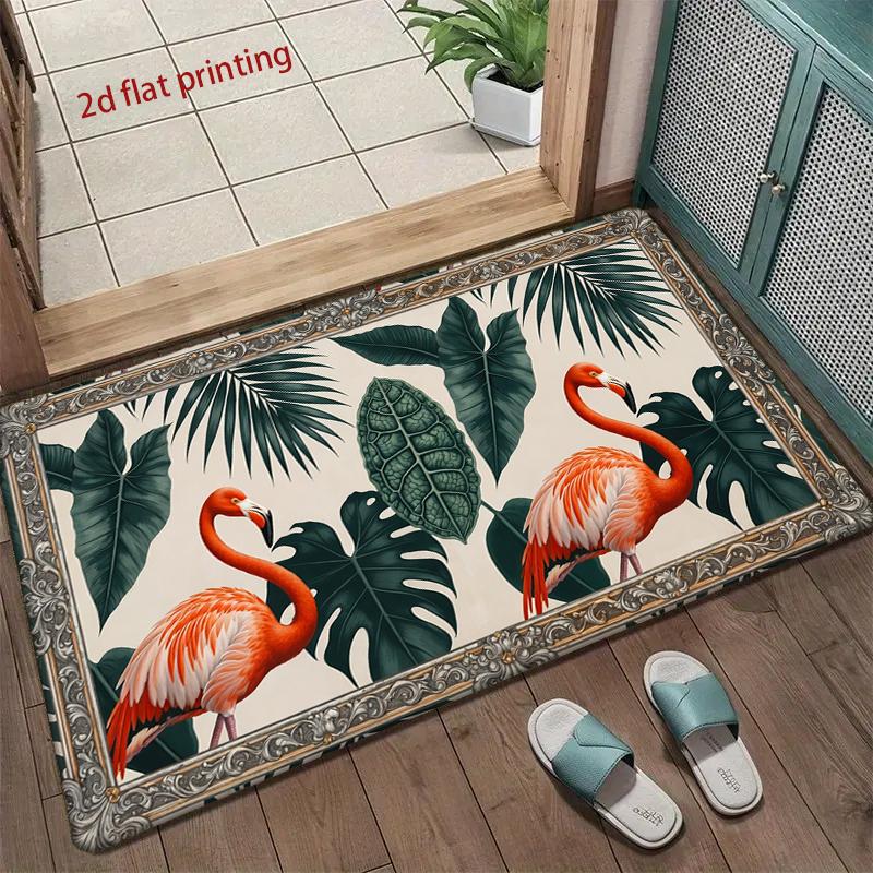 

Tropical Flamingo Pattern Mat Living Room Decoration Home Sofa Non-Slip Carpet Study Bedroom Tatami Children S Soft Floor Mat 40x60cm