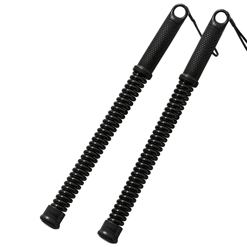 2pcs Portable Strength Training Bar Ergonomic Grip Spring Arm Expander Cardio Training чёрный