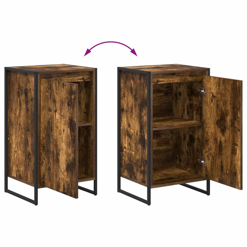 Sideboard Smoked Oak 43 x 36 x 75.5 cm Engineered Wood