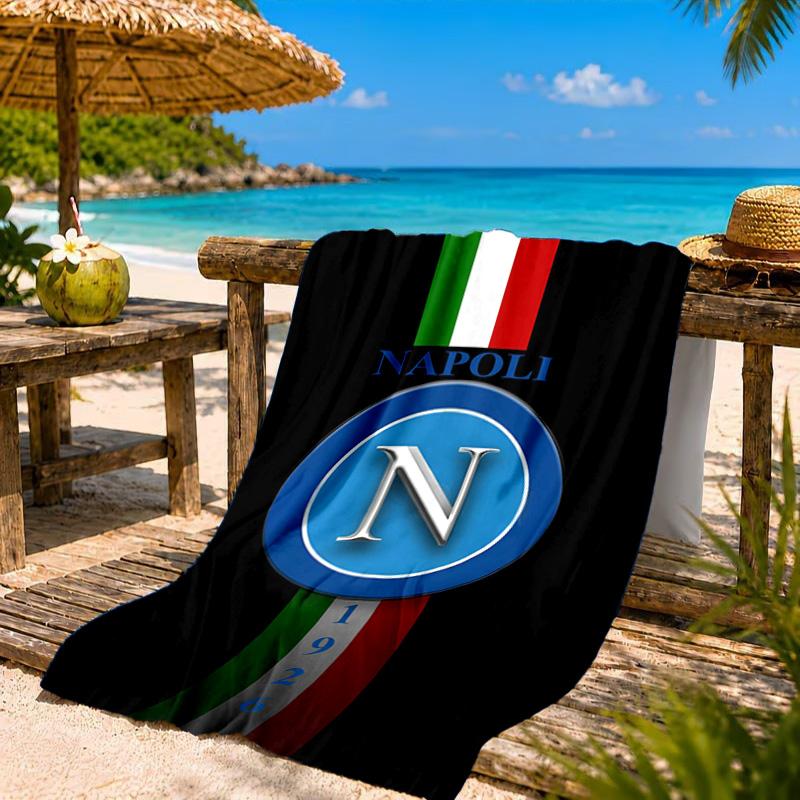 Asciugamano da Spiaggia Simbolo Energetico Blu Napoli, Asciugatura Rapida, Facile da Curare, Adatto Sia per il Fitness che per le Vacanze al Mare, Essenziale per lo Sport