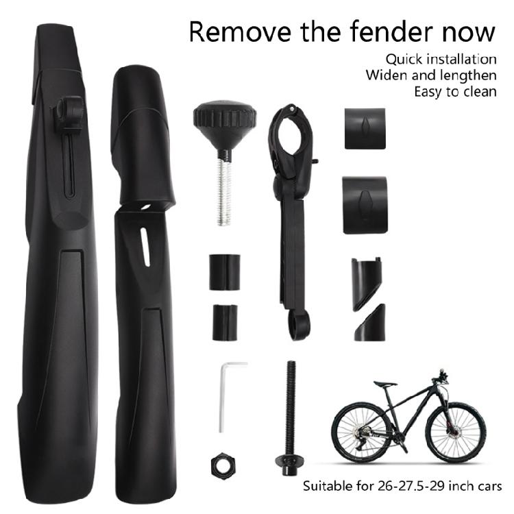 1 Set of Bicycles Front Rear Mud Guard for Mountain Bikes, Bicycles Mud Flap Adjustable Bicycles  Front Rear Mudguards