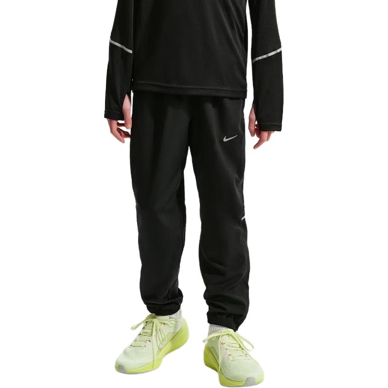 Nike Kids  Miler Logo Knit Sports Pants Breathable Kids bottoms IF2427-010 S