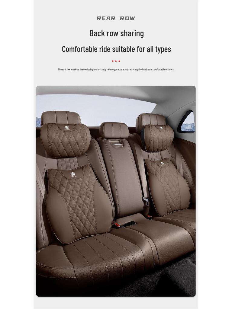 Crown Land Cruiser Headrest & Lumbar Support Cushions for 12th-14th Gen