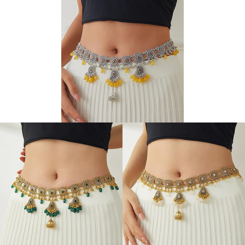Bohemia Vintage Hollow Out Waist Chain Metal Tassel Ethnic Womens Fashion Accessory For Summer And Fall