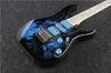 IBANEZ Chitarra elettrica signature di Steve Vai, modello JEM77P-BFP, con motivo floreale blu