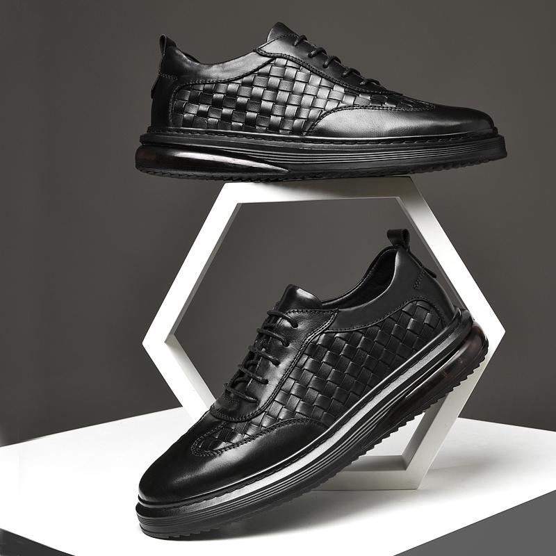 עיצוב חדש נעלי קז'ואל נוחות נעלי גברים אופנה עור אמיתי נעלי גברים מותג יוקרה נעלי ספורט טרקינג לגברים נעלי אימון רב-תכליתיות