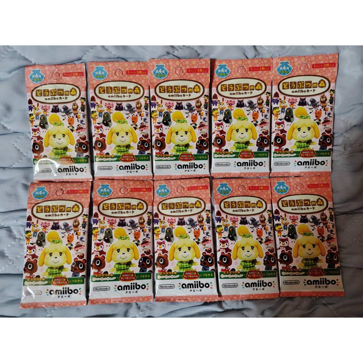 Использованная карта amiibo Animal Crossing Vol. 4 10 упаковок Бесплатная доставка*