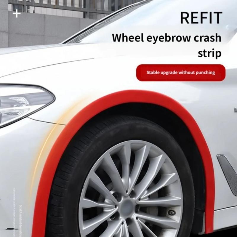 Universal Wheel Fenders Trim Protective Strips Heat Resistant PVC Wheel Eyebrow Protector For Vehicle Appearance