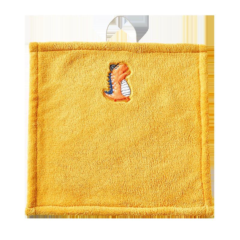 Kitchen Towel Quick-drying Handkerchief Hanging Type Absorbent Square Cute Children Hand Towel Small Towel Coral Fleece