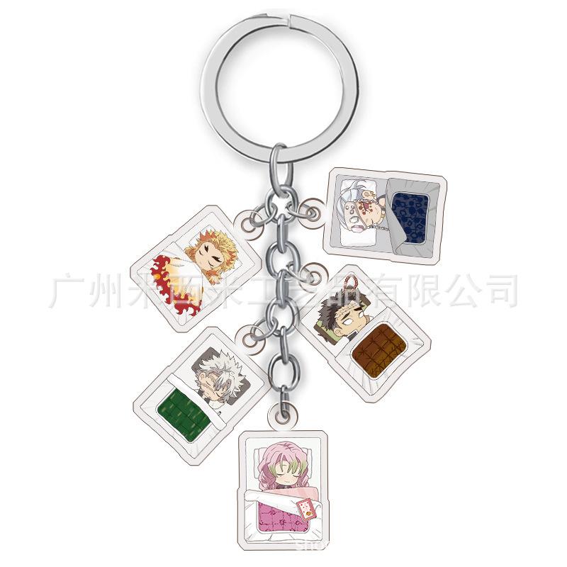 Anime Demon Slayer Acrylic Keychain Transparent Charm Manufacturer Direct Supply Multiple Styles Bulk Custom Beautiful Design