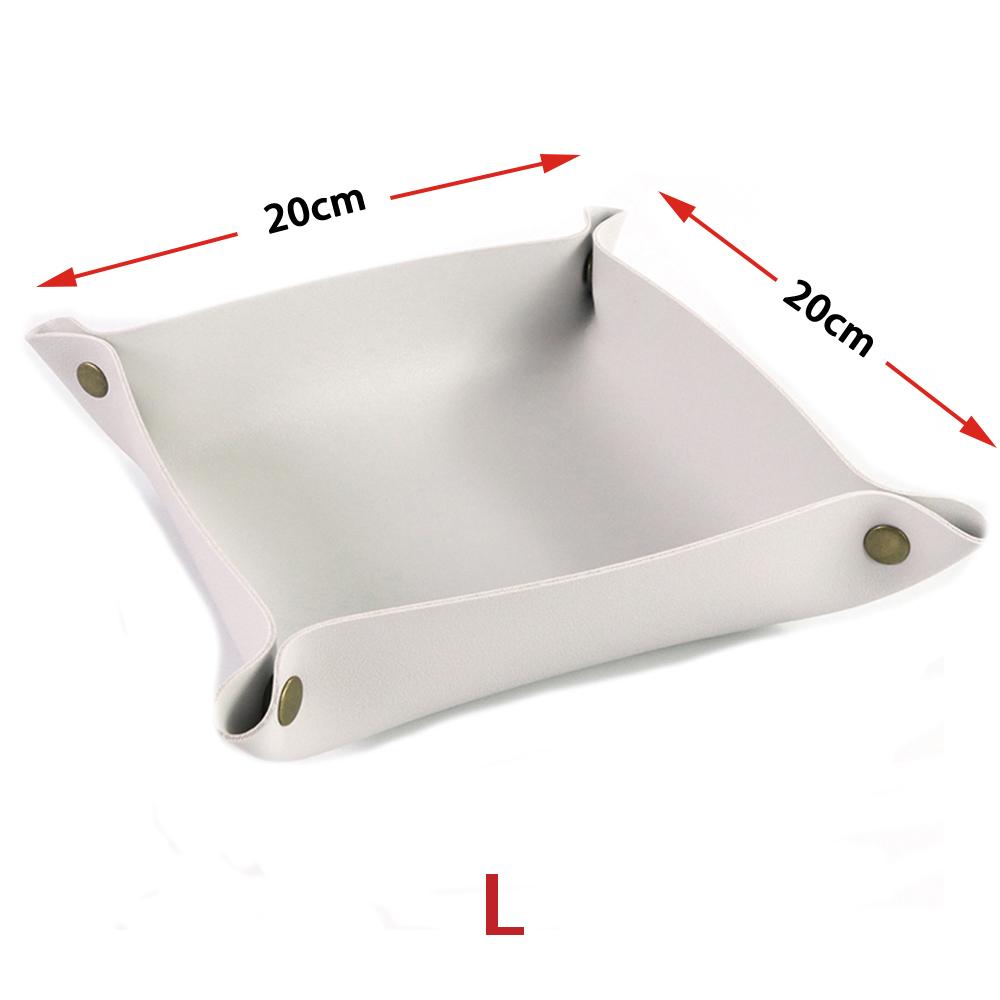 Rolling Folding Dice Game Storage Tray PU Leather Tray Table Storage Tools
