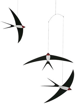 [Authentic Imported Product] Flensted Mobiles Mobile Interior Ornament Nordic Animal Swallow 3FSM130013 Comes with Gift Box Baby Goods Gift