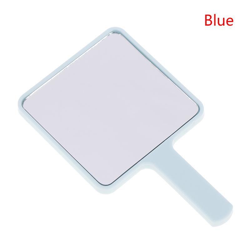 

Handheld Makeup Mirror Square Makeup Vanity Mirror With Handle Hand Mirror Spa Salon Compact Mirrors Cosmetic Mirror For Women синій