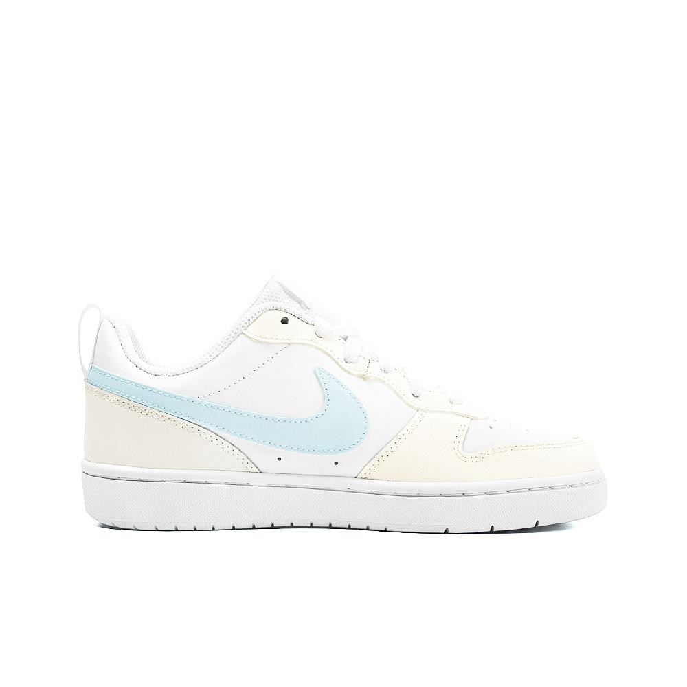 Nike Court Borough Slip Resistant Abrasion Resistant Low top Skateboard Shoes Women's Blue Beige White BQ5448-100(Team746-)