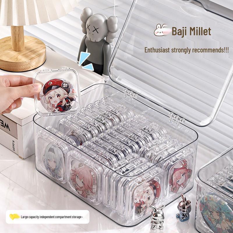 Großer Schreibtisch-Organizer mit Deckel: Transparente Acryl-Staubschutzbox für Anime-Merchandise & Familienmedizin