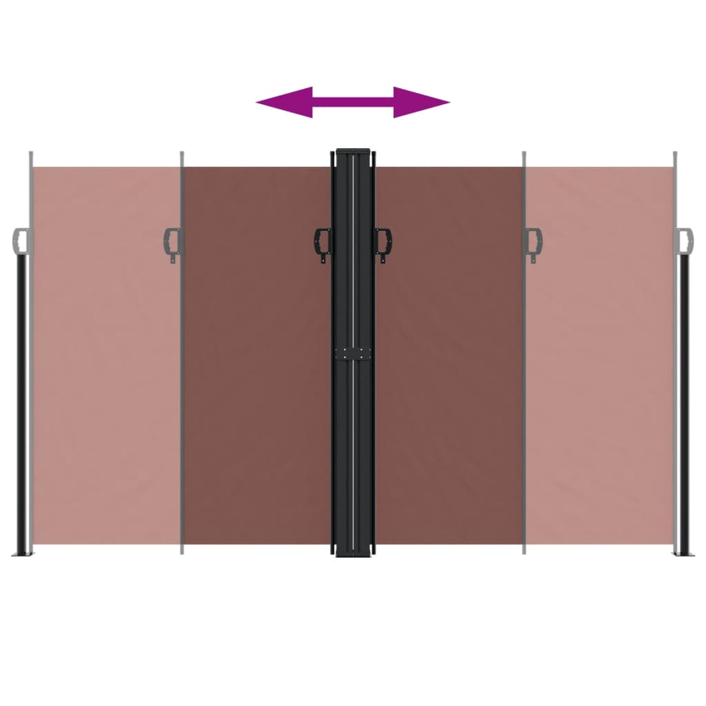 Retractable Side Awning Brown 200 X 1200 Cm