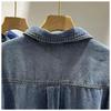 2024 Spring Women's Designer Denim Jacket: Hong Kong Korean Style, Casual Versatile Long Sleeve Layering Shirt