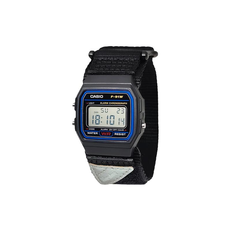 CASIO Customized watch modified series life waterproof F-91w-1 modified-Gujie Miyao Quartz nylon strap men's F-91w-1(Watch1100-GaiZhuang-GuJieMoYao)