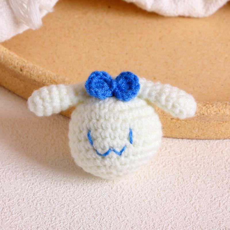 Charming Crochet Fruit Keychain: Persimmon & Strawberry Wool Pendants