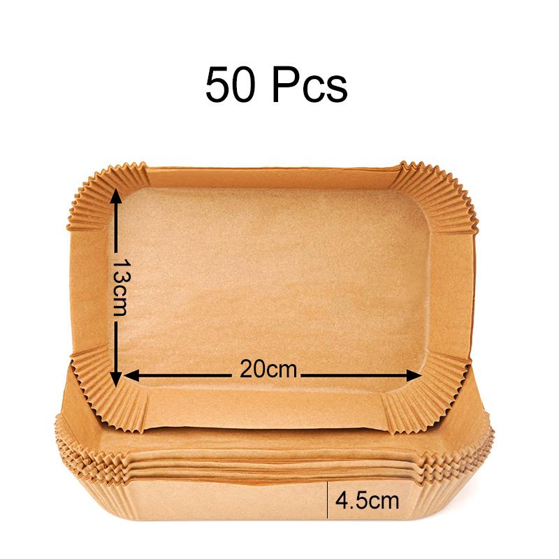Fodera di Carta Usa e Getta Rettangolare per Friggitrice ad Aria 31 cm Antiaderente Carta Forno Speciale per Cestello di Cottura 2-10 QT