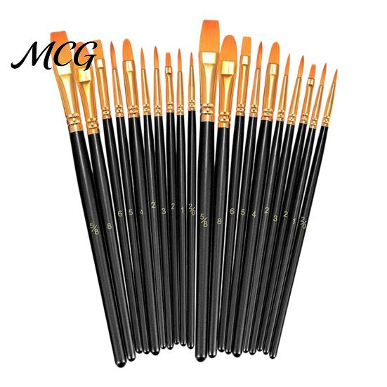 Kids Painting Brush Set Face Paint Set, Watercolor Acrylic Oil Kit, Aluminum Ferrule Brushes Nylon Hair for Artist, Body Canvas Art Supplies