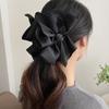 Black Large Bow Hair Claw For Women Girls Elegant Temperament Ponytail Shark Clip Fashion Hair Accessories Gift