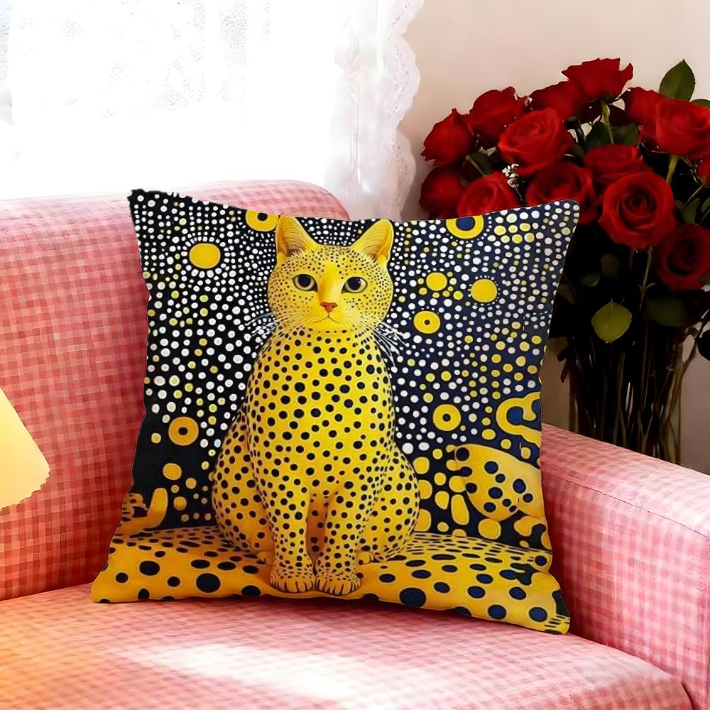 Yayoi Kusama Abstract Art Pumpkin Cushion Cover Premium Soft Pillowcase SkinFriendly  MultiPurpose for Home Office Travel