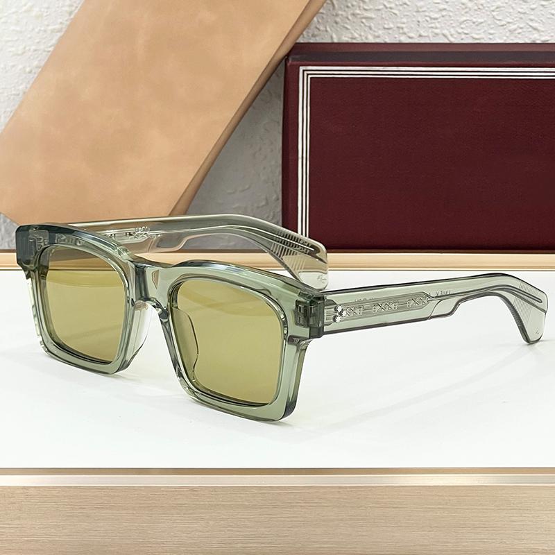 Big Square Handmade Acetate Sunglasses Classical Men Uv400 High Street Style Vintage Prescription Eyeglasses with Case