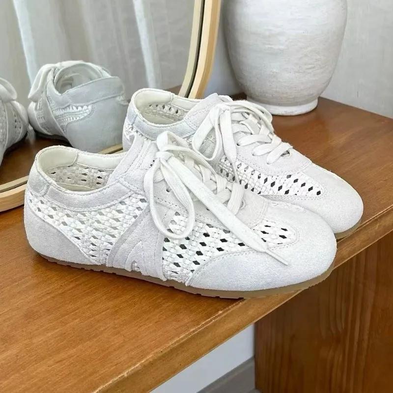 Fashion 2025 New Ladies Shoes Lace-up Women's Vulcanize Shoes Fashion Hollow Out Casual Light Comfortable Best Seller Versatile Sneakers