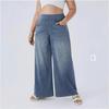 Women Baggy Jeans Streetwear High Waist Wide Leg Denim Pants Retro Elastic Waist Blue Loose Female Trousers