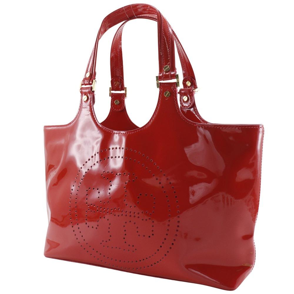 Tory Burch Logo-Tasche mit Lochmuster Rotes Emaille Damen Gebraucht