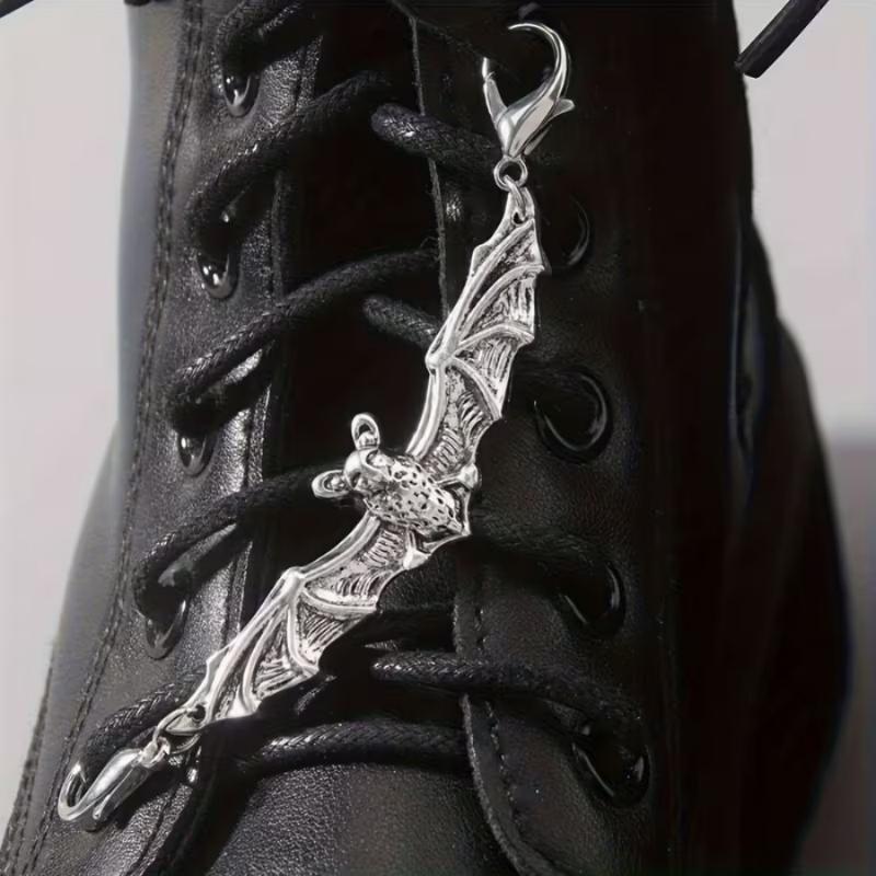 2/6/10Pcs Diy Shoe Accessories Personalized Gothic Alloy Bat Shoe Buckle Charms Decorcasual Shoe And Boot Decoration