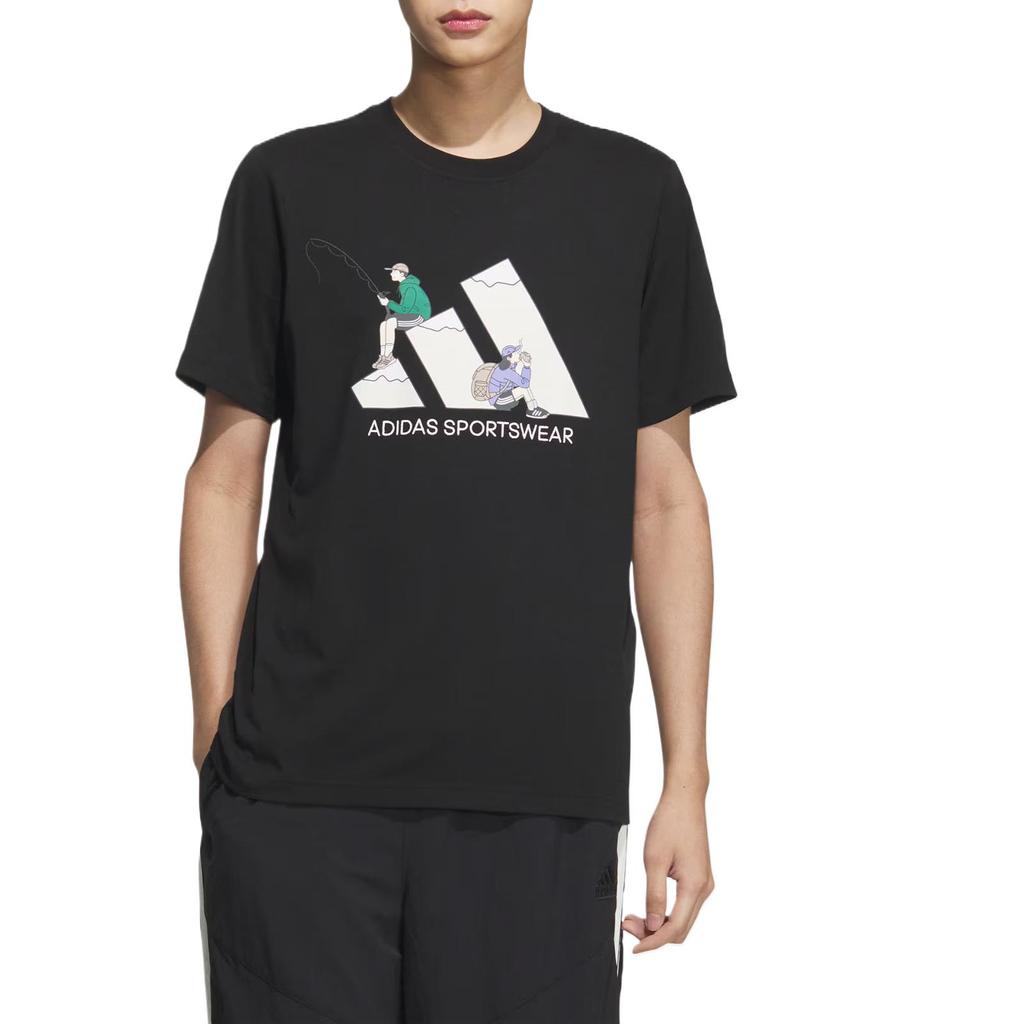 adidas GRAPHIC SHORT SLEEVE T Shirt Unisex Black KB7748