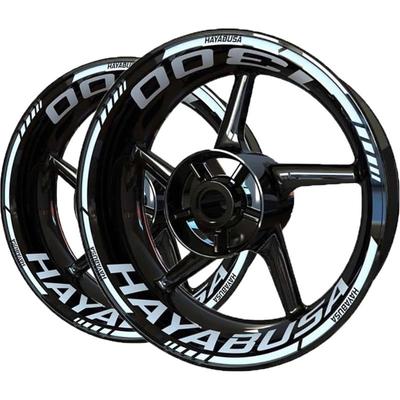 Front & Rear Wheel Hub Sticker Motorcycle Wheel Sticker Fit Reflective Stripe Suzuki Hayabusa